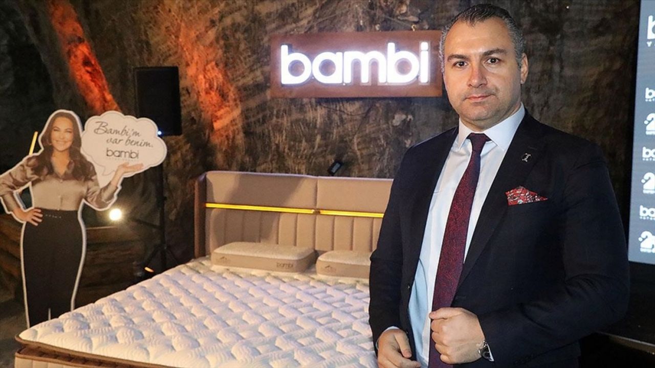 Bambi Yatak, kaya tuzuyla geliştirdiği yeni ürünü "Biosalt" yatağını tuz mağarasında tanıttı