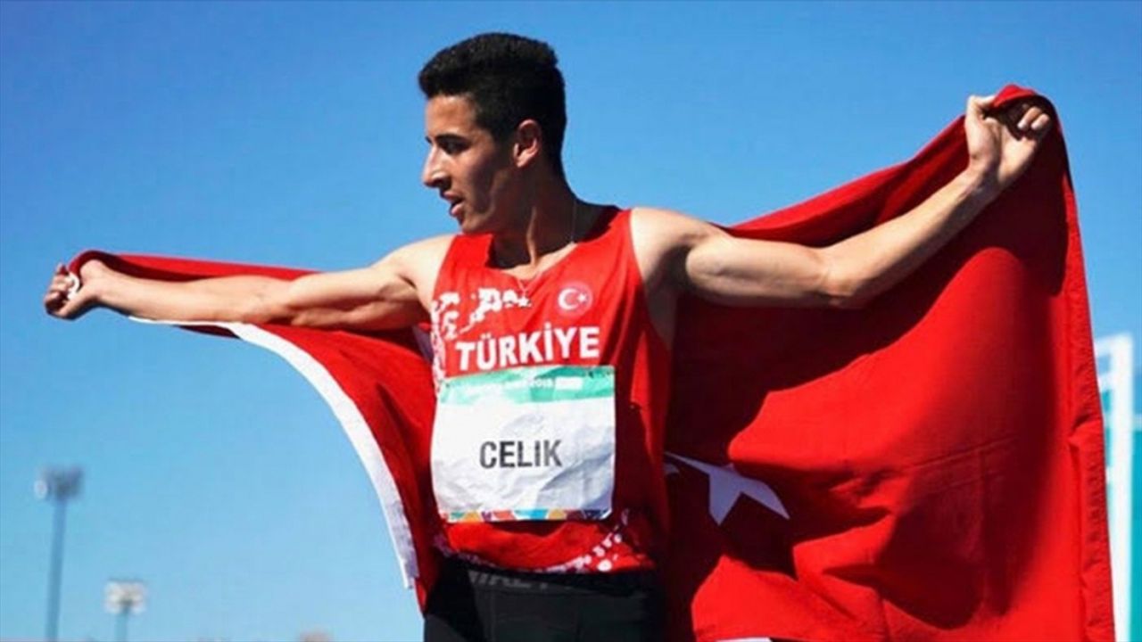 Milli atlet Mehmet Çelik, 800 metrede kendisine ait Türkiye rekorunu geliştirdi