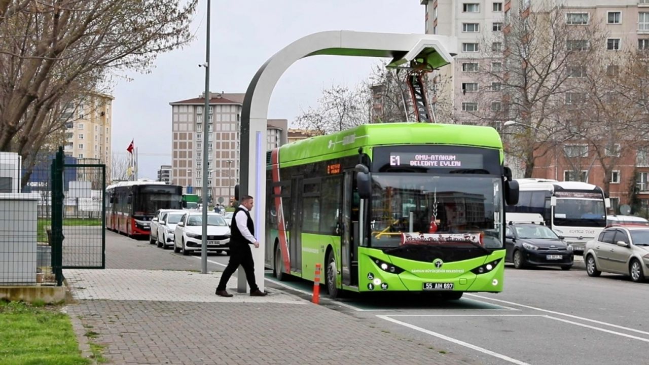 Samsun'da elektrikli otobüsler 6 ayda 612 ton karbondioksit salınımını engelledi