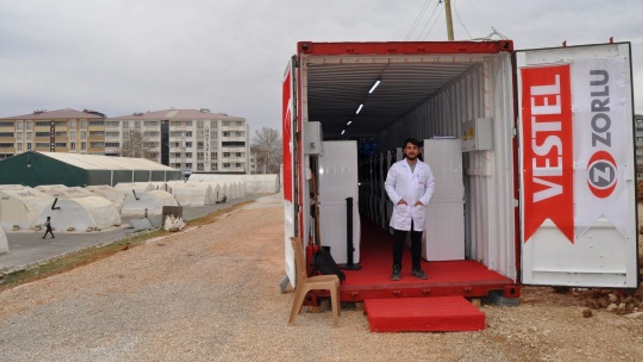 Vestel, Afşin'deki depremzedeler için çamaşırhane kurdu